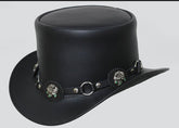 Men's Real Leather Cowboy Top Hats